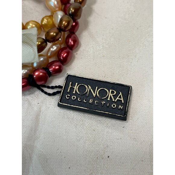 Honora Fine Fresh Water Baroque Pearl Bracelets-4 Stretch Earth Tones-NOS - Picture 4 of 5